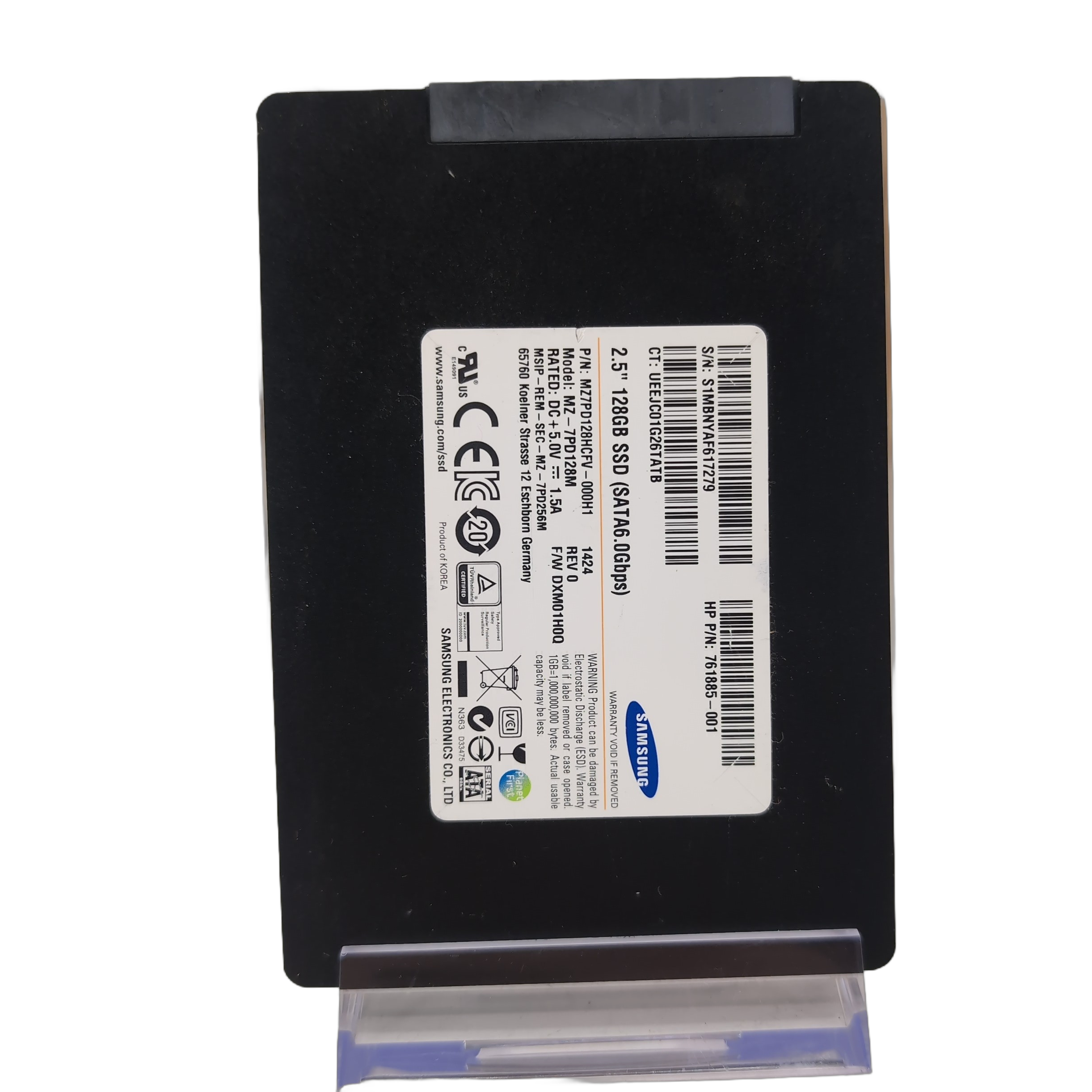 Samsung 128GB SATA SSD Storage MZ7PD128HCFV-000H1 - Good Condition